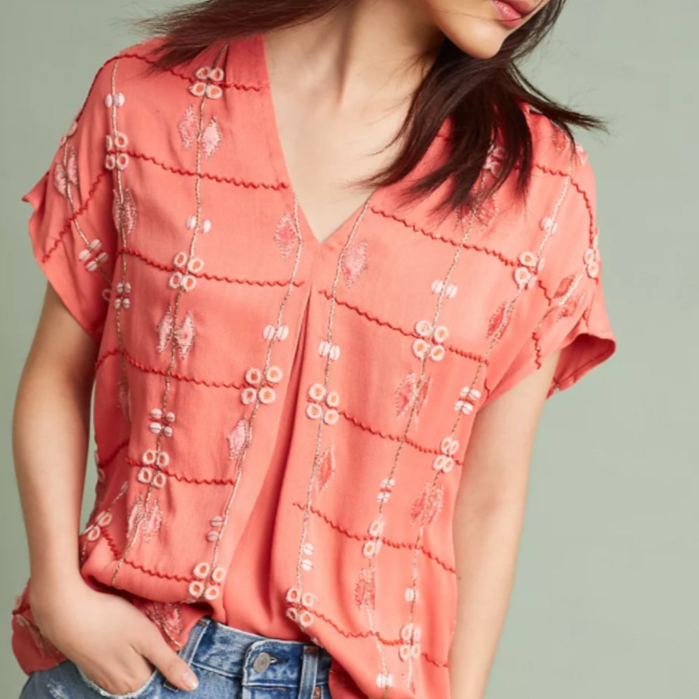 Anthropologie Cinque Terre Blouse